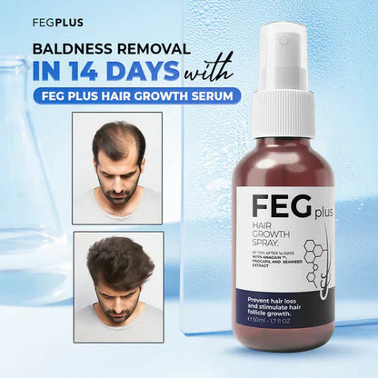 Final 3 Hours: 60%OFF🔥 FEG Plus Hair Growth Spray For Both Men & Womens